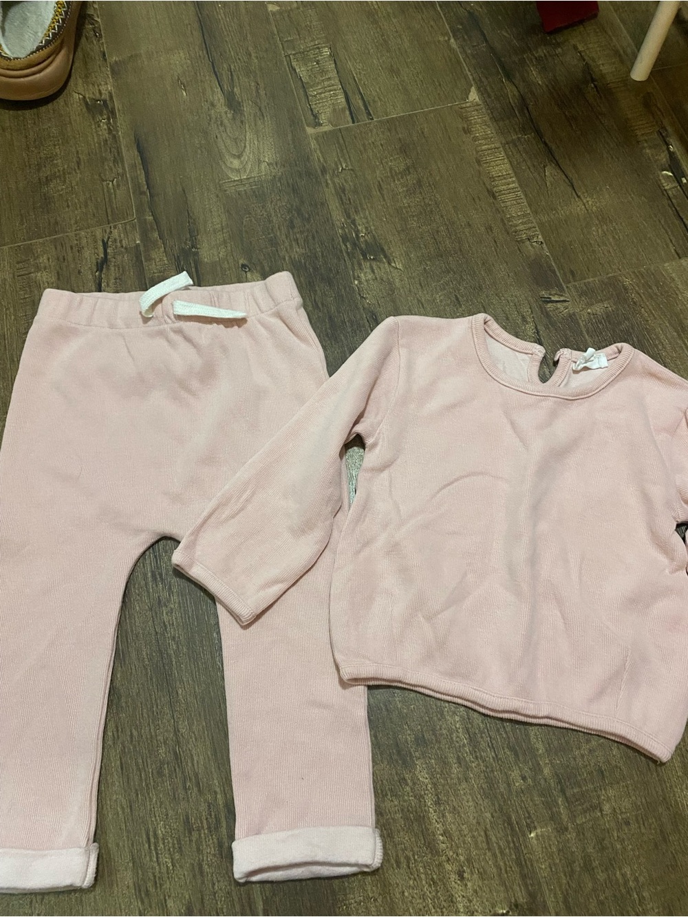 Cozy Pale Pink Fleece Joggers for Kids